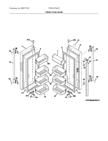 Fresh Food Door parts for Frigidaire Bottom-Mount Refrigerator FPBG2278UF6 from AppliancePartsPros.com