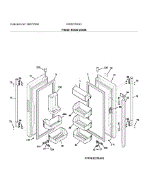 Fresh Food Doors parts for Frigidaire Bottom-Mount Refrigerator FPBS2778UF3 from AppliancePartsPros.com