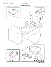 Freezer Ice Maker parts for Frigidaire Bottom-Mount Refrigerator FPBS2778UF3 from AppliancePartsPros.com