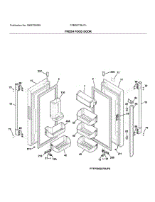 Fresh Food Door parts for Frigidaire Bottom-Mount Refrigerator FPBS2778UF4 from AppliancePartsPros.com