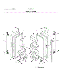 Fresh Food Doors parts for Frigidaire Bottom-Mount Refrigerator FPBS2778UF5 from AppliancePartsPros.com