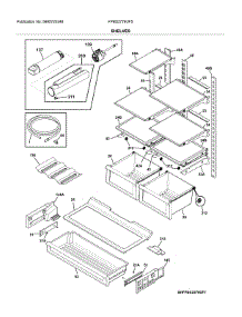 Shelves parts for Frigidaire Bottom-Mount Refrigerator FPBS2778UF5 from AppliancePartsPros.com