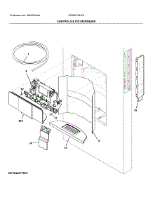 Dispenser parts for Frigidaire Bottom-Mount Refrigerator FPBS2778UF5 from AppliancePartsPros.com