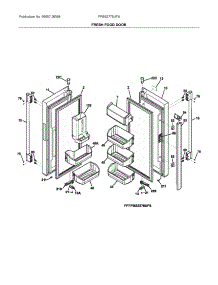 Fresh Food Doors parts for Frigidaire Bottom-Mount Refrigerator FPBS2778UF8 from AppliancePartsPros.com