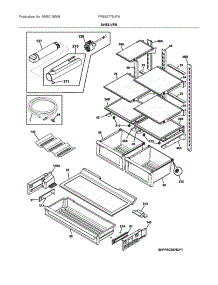 Shelves parts for Frigidaire Bottom-Mount Refrigerator FPBS2778UF8 from AppliancePartsPros.com