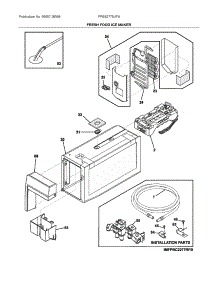 Fresh Food Ice Maker parts for Frigidaire Bottom-Mount Refrigerator FPBS2778UF8 from AppliancePartsPros.com