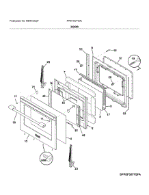 Door parts for Frigidaire Electric Range FPEF3077QFL from AppliancePartsPros.com