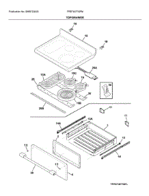 Top / Drawer parts for Frigidaire Electric Range FPEF3077QFM from AppliancePartsPros.com