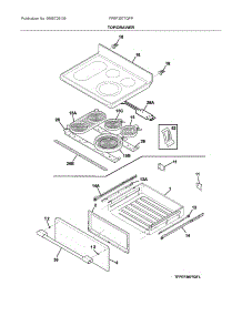 Top / Drawer parts for Frigidaire Electric Range FPEF3077QFP from AppliancePartsPros.com