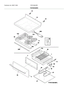 Top / Drawer parts for Frigidaire Electric Range FPEF3081MFE from AppliancePartsPros.com