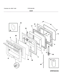 Door parts for Frigidaire Electric Range FPEF3081MFE from AppliancePartsPros.com