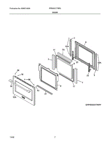 Door parts for Frigidaire Electric Wall Oven FPEW3077RFG from AppliancePartsPros.com