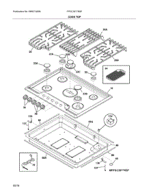 Cook Top parts for Frigidaire Gas Cooktop FPGC3077RSF from AppliancePartsPros.com