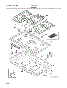 Cook Top parts for Frigidaire Gas Cooktop FPGC3677RSF from AppliancePartsPros.com