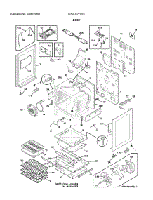 Body parts for Frigidaire Gas Range FPGF3077QFK from AppliancePartsPros.com
