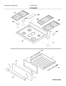 Top / Drawer parts for Frigidaire Gas Range FPGF3077QFK from AppliancePartsPros.com