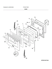 Door parts for Frigidaire Gas Range FPGF3077QFK from AppliancePartsPros.com
