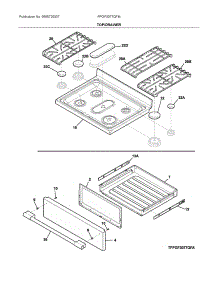 Top / Drawer parts for Frigidaire Gas Range FPGF3077QFM from AppliancePartsPros.com