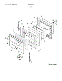 Door parts for Frigidaire Gas Range FPGF3077QFM from AppliancePartsPros.com