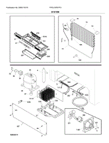 System parts for Frigidaire Refrigerator FPGU19F8TF0 from AppliancePartsPros.com