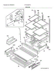 Shelves parts for Frigidaire Bottom-Mount Refrigerator FPHF2399PF7A from AppliancePartsPros.com