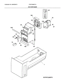 Ice Container parts for Frigidaire Bottom-Mount Refrigerator FPHF2399PF7A from AppliancePartsPros.com