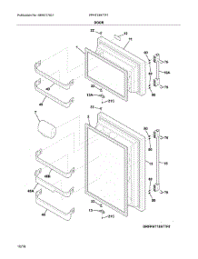 Doors parts for Frigidaire Top-Mount Refrigerator FPHT1897TF1 from AppliancePartsPros.com