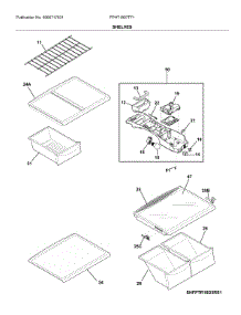 Shelves parts for Frigidaire Top-Mount Refrigerator FPHT1897TF1 from AppliancePartsPros.com