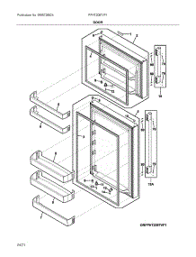 Door parts for Frigidaire Top-Mount Refrigerator FPHT2097VF1 from AppliancePartsPros.com