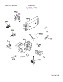 Electrical Parts parts for Frigidaire Dishwasher FPID2498SF4A from AppliancePartsPros.com