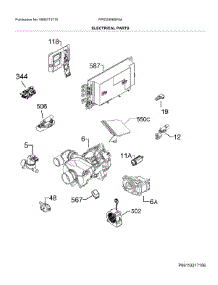 Electrical Parts parts for Frigidaire Dishwasher FPID2498SF5A from AppliancePartsPros.com