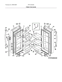 Fresh Food Doors parts for Frigidaire Bottom-Mount Refrigerator FRFC2323AS0 from AppliancePartsPros.com