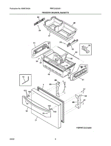 Freezer Drawer, Baskets parts for Frigidaire Top-Mount Refrigerator FRFC2323AS1 from AppliancePartsPros.com