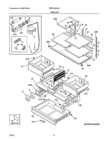 Shelves parts for Frigidaire Top-Mount Refrigerator FRFC2323AS1 from AppliancePartsPros.com