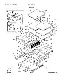 Shelves parts for Frigidaire Bottom-Mount Refrigerator FRFN2823AS0 from AppliancePartsPros.com