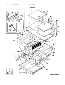 Shelves parts for Frigidaire Bottom-Mount Refrigerator FRFN2823AS1 from AppliancePartsPros.com