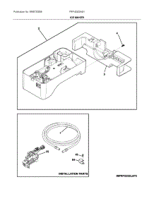 Ice Maker parts for Frigidaire Bottom-Mount Refrigerator FRFN2823AS1 from AppliancePartsPros.com