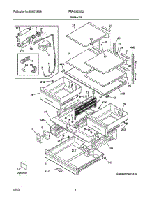 Shelves parts for Frigidaire Bottom-Mount Refrigerator FRFN2823AS2 from AppliancePartsPros.com