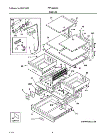 Shelves parts for Frigidaire Bottom-Mount Refrigerator FRFN2823AS3 from AppliancePartsPros.com