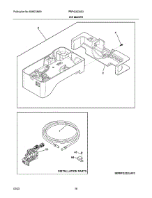 Ice Maker parts for Frigidaire Bottom-Mount Refrigerator FRFN2823AS3 from AppliancePartsPros.com