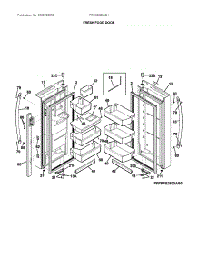 Fresh Food Door parts for Frigidaire Bottom-Mount Refrigerator FRFS2823AD1 from AppliancePartsPros.com