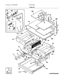 Shelves parts for Frigidaire Bottom-Mount Refrigerator FRFS2823AD1 from AppliancePartsPros.com