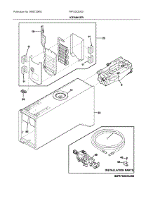 Ice Maker parts for Frigidaire Bottom-Mount Refrigerator FRFS2823AD1 from AppliancePartsPros.com