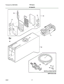 Ice Maker parts for Frigidaire Side-By-Side Refrigerator FRFS2823AD3 from AppliancePartsPros.com