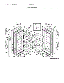 Fresh Food Doors parts for Frigidaire Bottom-Mount Refrigerator FRFS2823AS0 from AppliancePartsPros.com