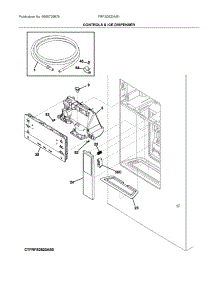 Control & Ice Dispenser parts for Frigidaire Bottom-Mount Refrigerator FRFS2823AS1 from AppliancePartsPros.com