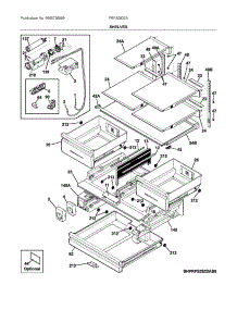 Shelves parts for Frigidaire Bottom-Mount Refrigerator FRFS2823AW0 from AppliancePartsPros.com