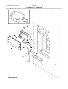Control & Ice Dispenser parts for Frigidaire Bottom-Mount Refrigerator FRFS2823AW0 from AppliancePartsPros.com