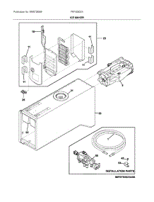 Ice Maker parts for Frigidaire Bottom-Mount Refrigerator FRFS2823AW0 from AppliancePartsPros.com