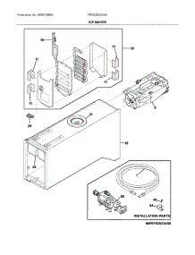 Ice Maker parts for Frigidaire Bottom-Mount Refrigerator FRFS2823AW1 from AppliancePartsPros.com